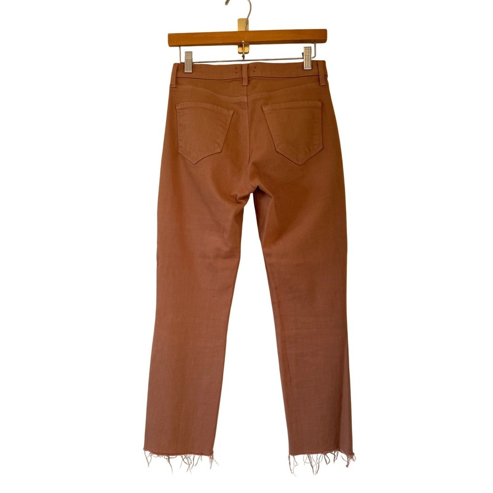 L'AGENCE Womens Sada Cropped Slim High-Rise Jeans in Light Mocha Size 25 Raw Hem - Picture 2 of 6
